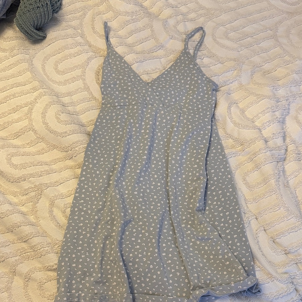 Brandy Melville Blue Floral Mini Dress